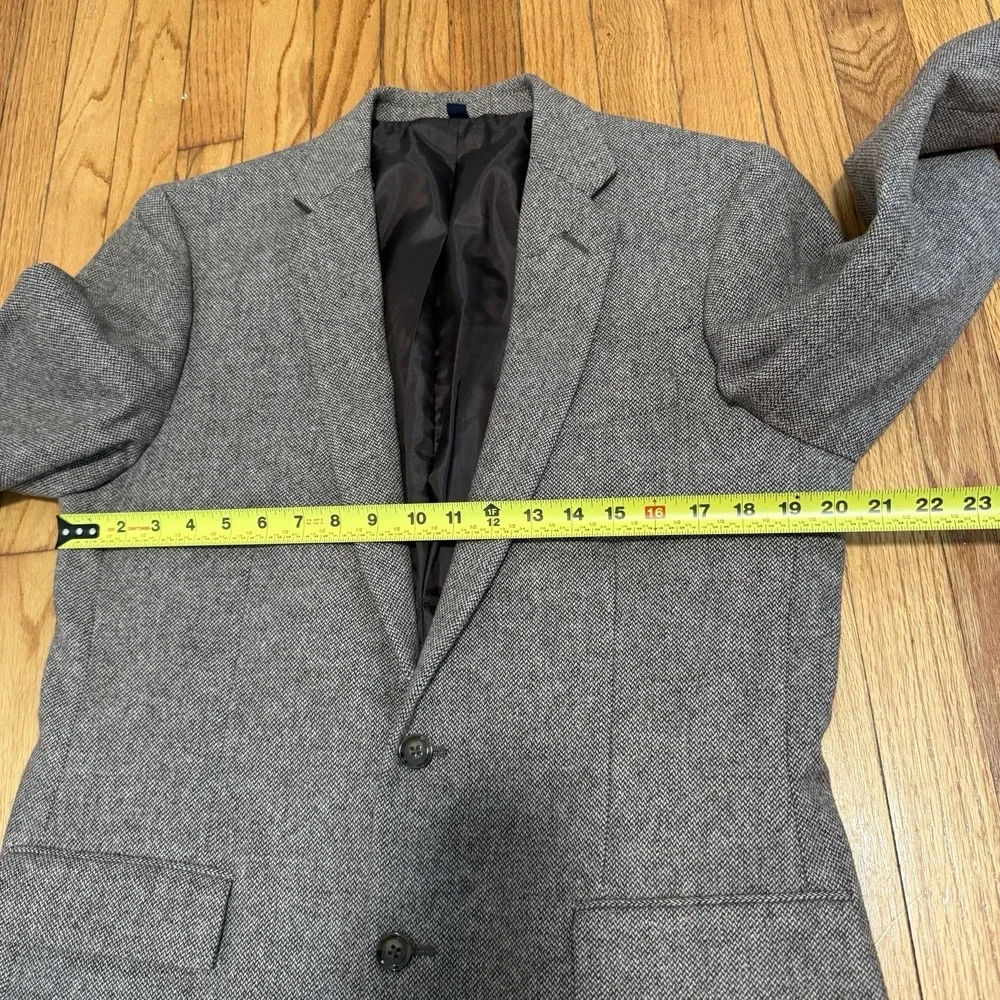 J.‎ Crew Thompson Brown Speckeled Houndstooth Wool Blend Sport Coat Blazer 40R